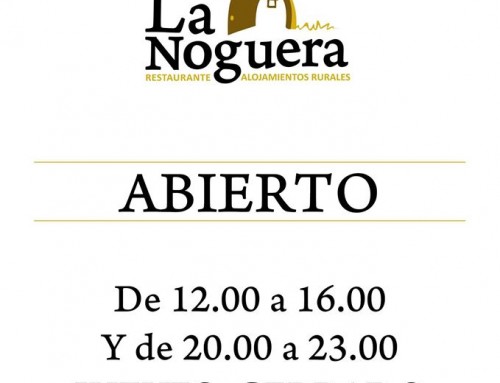 Nuevo horario en el Restaurante La Noguera